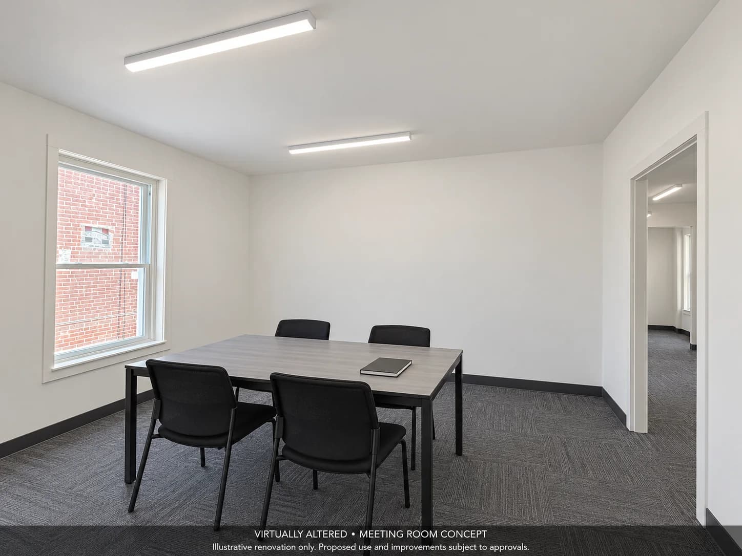 Virtually altered concept: Client meeting room at 461 Wethersfield Avenue; not current condition